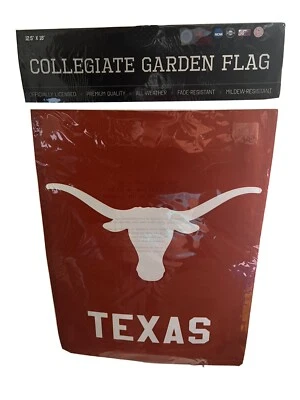 Bandera de jardín para todo clima Texas Longhorns con licencia de la NCAA 12,5" X 18" tiempo de fútbol americano Foto 1 de 2