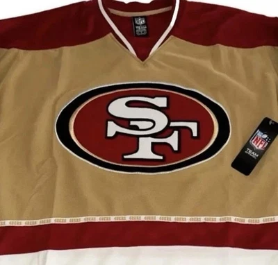 San Francisco 49ers Embroidered Hockey Jersey Men’s Medium New Ultra Game Gold - Image 1 of 4