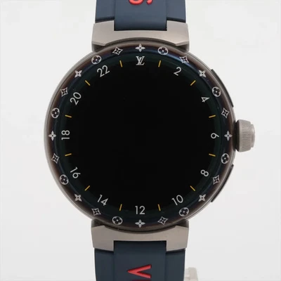 Louis Vuitton Tambour Horizon QAD01Z SS SS SS & Goma QZ Digital-Cara Con Cargador Foto 1 de 4