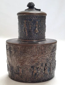 Barbour Silver Co Silver Plate Teedose Repousse Rose Finial um 1895 3227 - Bild 1 von 13
