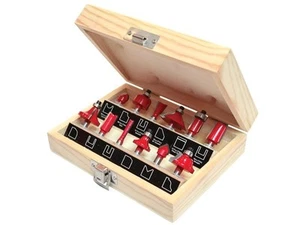 Faithfull - Set Bilah Pemotong Router 1/4in TCT, 12 Keping - Picture 1 of 4