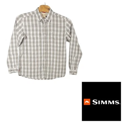 Camisa Occidental Simms Pesca Perla A Presión Para Hombres Grande Al Aire Libre Gorpcore Lake Navegación Foto 1 de 4