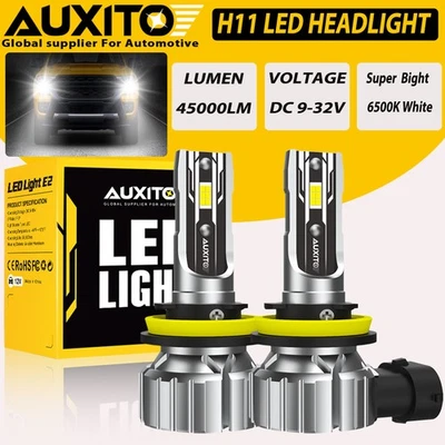 H11 H8 LED Headlight Bulbs Conversion Kit Low Beam Super White Bright 6500K E2 - Imagem 1 de 4