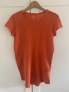 Chic Majestic Filatures Paris Linen/Silk Deluxe T-Shirt. Orange. Size 3 (UK 12) - Picture 1 of 8