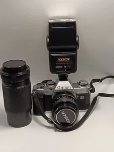 Vintage Canon AL-1 QF SLR Film Camera w/One-Touch Auto Zoom Lens for Parts Only - Picture 1 of 24