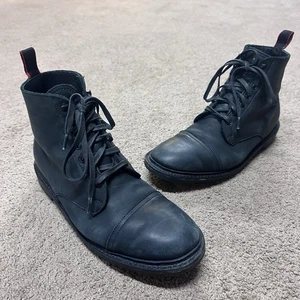 Allen Edmonds SURREY Men’s 9.5 Cap Toe Derry Black 3674 Commando Outsole Boots - Picture 1 of 12