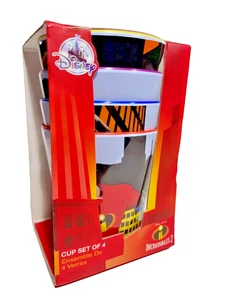 ¡NUEVO! Juego de 4 vasos de melamina para niños Disney Pixar Los INCREÍBLES sin abrir - Imagen 1 de 7