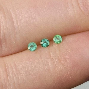 4x4 MM 3 Pcs Certified Natural Paraiba Tourmaline Neon Blue Round Loose Gemstone - Picture 1 of 7