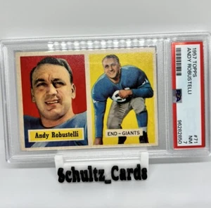 1957 Topps #71 Andy Robustelli Giants-FB HOF Arnold PSA 7 - NM - Picture 1 of 2