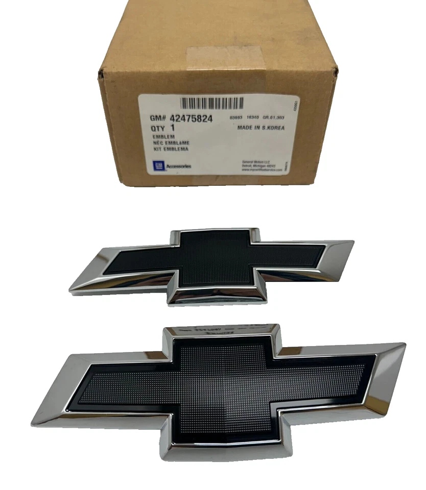 Conjunto de emblema de gravata borboleta dianteira e traseira genuína para Chevrolet Sonic Sedan 1.4L 2017-2020 - Imagem 1 de 4