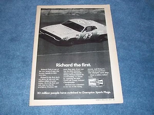 1972 Champion Spark Plugs Richard Petty "Richard the First" Plymouth Road Runner - Picture 1 of 1