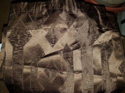 Cortina Mainstays 2 painéis marrom 27" L x 63" L tecido jacquard - Imagem 1 de 4