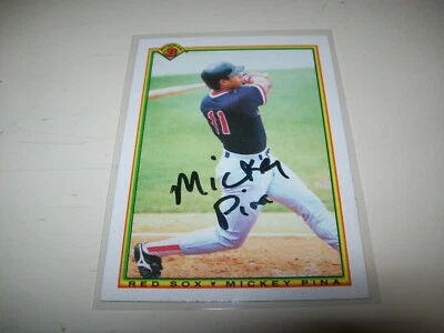 1990 BOWMAN RC MICKEY PINA AUTOGRAPH SIGNED AUTO #270 BOSTON RED SOX - Image 1 of 2