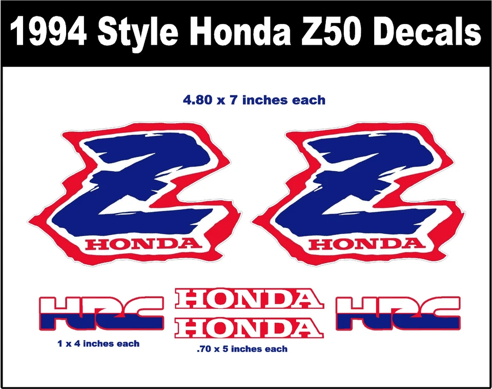 Juego de calcomanías para Honda Z50 1994 mini bicicleta de trail z 50 z50r Foto 1 de 1