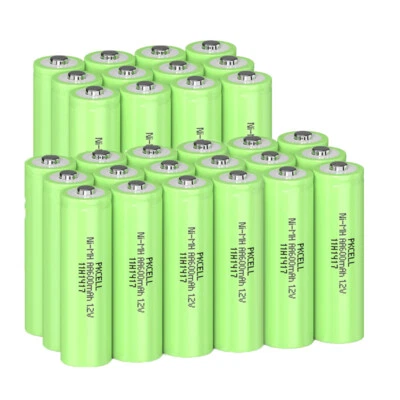 8-160PCS AA 600mAh Rechargeable Batteries NI-MH 1.2V Battery for Solar Lights AU - image 1 of 4
