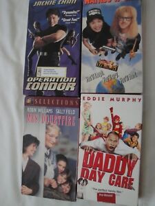 4 VHS Lot Comedy Wayne's World Daddy Day Care Mrs. Doubtfire Operation Condor 