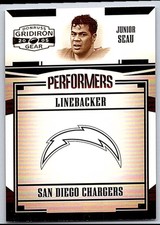 2005 Donruss Gridiron Gear Performers  Junior Seau P-28 039/500