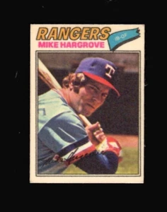 Pegatinas de tela Topps 1977 #20 Mike Hargrove Rangers casi nuevas - Imagen 1 de 2
