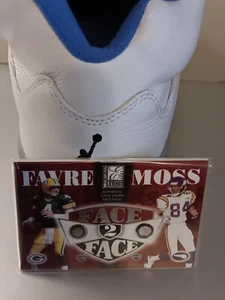 Favre/Moss...02 Elite Football"FACE2FACE"..#162/350..SWEET..FACE MASK PIECES - Picture 1 of 3