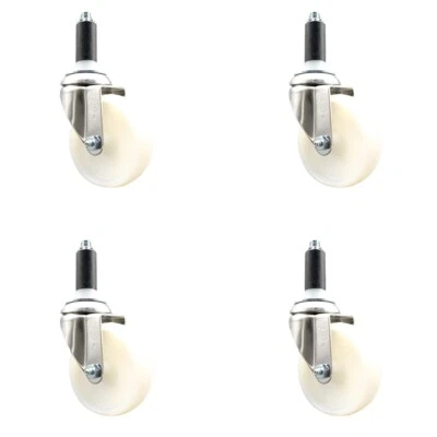 4 Zoll 316SS Nylon Rad Lenkrad 1 Zoll Expanding Stem Caster Set SCC - Bild 1 von 4
