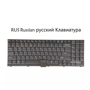 RUS russische Laptop-Tastatur für Clevo D480V D480W D48EV M590K M590KE M59KE schwarz - Bild 1 von 3