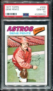Topps Gene Pentz #308 1977 PSA 10 - Imagen 1 de 2