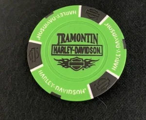 Hope, New Jersey Tramontin Harley Davidson Poker Chip / Neon Grün & Schwarz  - Bild 1 von 2