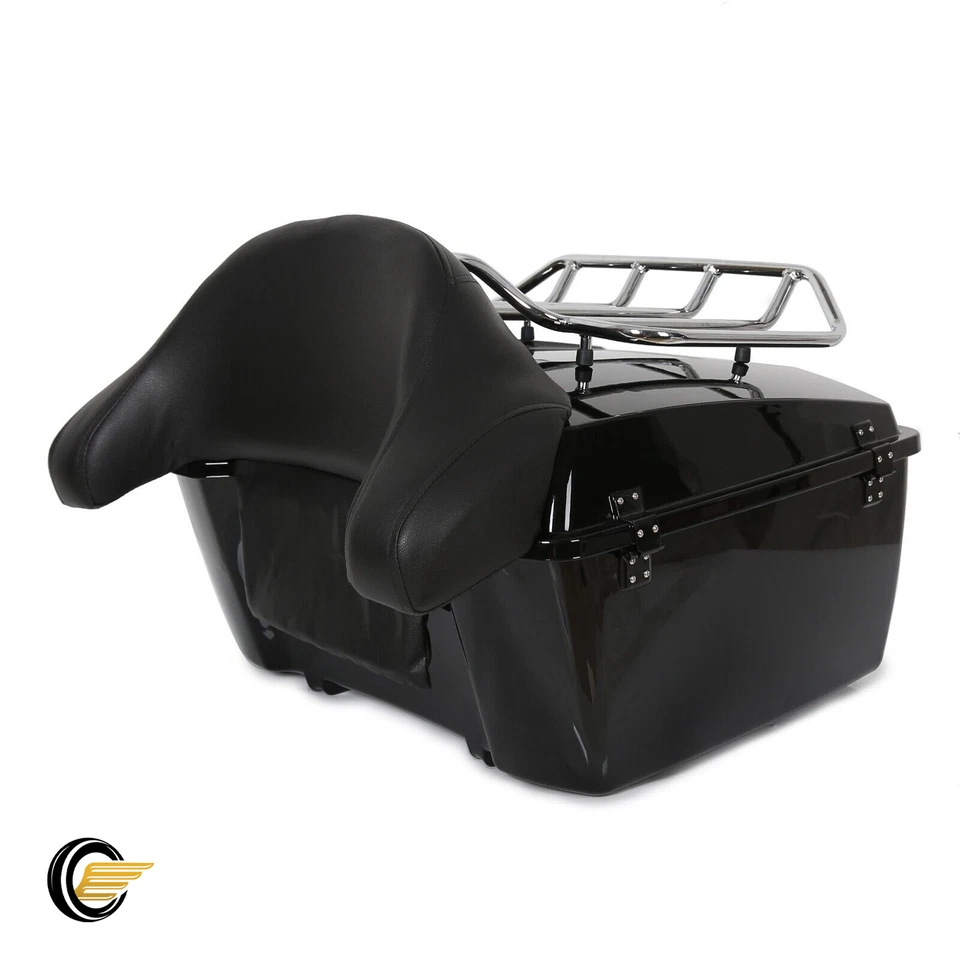 King Luggage Trunk Backrest Rack For Harley-Davidson Road King Glide 1997-2013 - Image 1 of 4