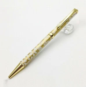 Gifu Mino Washi paper Japanese Ballpoint pen Gold White Moonlight Autumn Japan - Picture 1 of 9