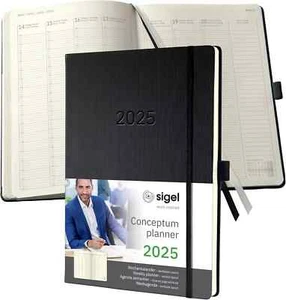 Conceptum Diary 2025 A4+ Week To View Vertical Layout Hardcover Softwave Surface - Picture 1 of 2