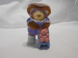 1986 Furskins Mutter mit Baby Bär Kunststoff Figur Vintage Sammlerstück OAA Inc.  - Bild 1 von 6