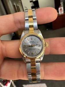 Rolex Oyster Perpetual Non-Date Steel Yellow Gold Ladies Watch 76183 - WL1915 - Picture 1 of 8