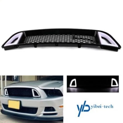 Front Upper Grill Grille W/ DRL LED Light For 2013-2014 Ford Mustang Non-Shelby - Image 1 of 4