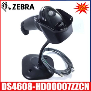 Neu Zebra DS4608-HD00007ZZCN 2D-Imager-Barcodescanner mit USB-Kabel und Ständer - Picture 1 of 13