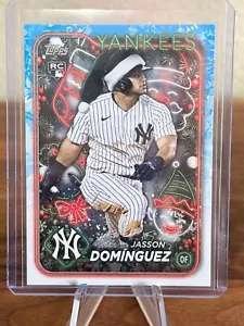 2024 Topps Holiday Photo Variations #H75 Jasson Dominguez RC - Picture 1 of 2