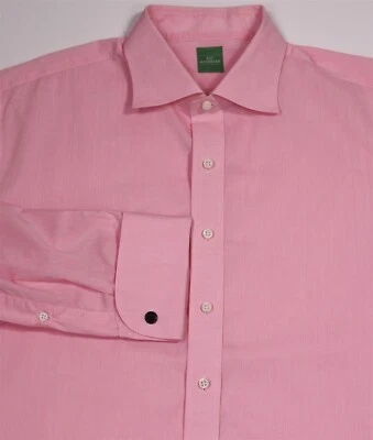 Sid Mashburn 正装衬衫 16 34/35 纯粉色棉质法国袖口男式经典 — 第 1/4 张图片