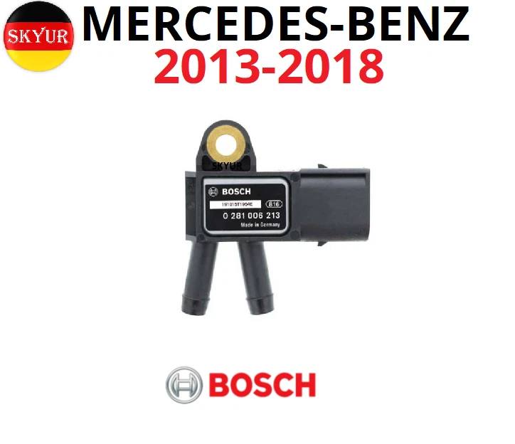 Sensor de presión diferencial diésel para vehículos Mercedes-Benz 13-18 BOSCH Foto 1 de 4