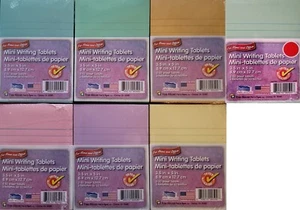 Mini-Writing Tablets Lined 3.5" x 5" 3x50 Sheet Tablets/Pk, S24, Select: Color - Picture 1 of 10