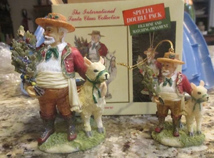 CHILE INTERNATIONAL SANTA DOUBLE PACK FIGURINE & ORNAMENT VEIJO PASCUERO + BOX - Picture 1 of 8