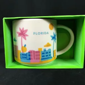 Starbucks YOU ARE HERE FLORIDA Coffee Tea Mug Cup NASA BEACH NEW IN BOX - Picture 1 of 7