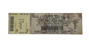 Manny Pacquiao Vs Oscar De La Hoya Full Ticket MGM With Programme 2008 Rare - Picture 1 of 17
