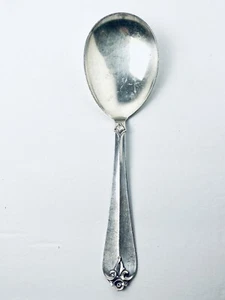 Cuchara para servir DIANA plata de ley 1950 Carl M Cohr Dinamarca hoja de flor 8" 57 g - Imagen 1 de 9
