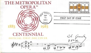 first day of issue stamps METROPOLITAN OPERA CENTENNIAL 14 SEPT 1983 - Picture 1 of 3