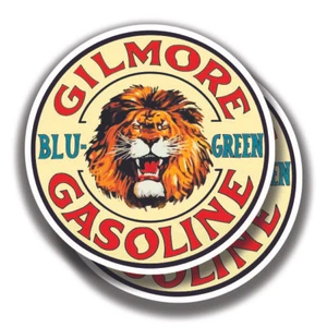 GILMORE BLUE GREEN GAS DECAL 2 Stickers Bogo Vintage Car Window Bumper - Picture 1 of 1
