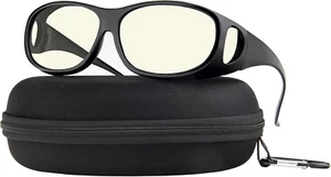 Fitover Blue Light Blocking Glasses Computer Fit over Eyewear Wear over Eyeglass - Picture 1 of 12