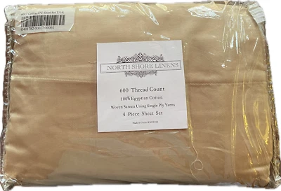 North Shore Linens - King Sheet Set - 600 Thread Count - Tan - Image 1 of 2
