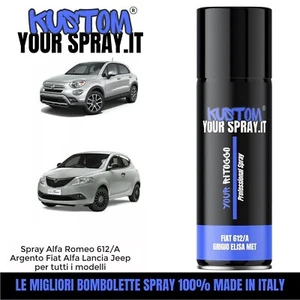 Spray Fiat Alfa Lancia Jeep 612/A Grigio Elisa Met 400ml !! LUCIDO !! - Imagen 1 de 1