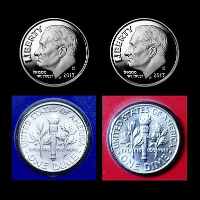 2013 P+D+S+S Roosevelt Dime Silver & Clad Mint Proof Set ~ PD in Mint Wrapper  - Image 1 of 3