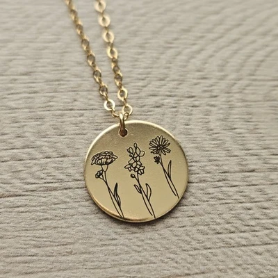 Collar Colgante Floral Lleno de Oro 18 Cadenas Dije Colgante Collar para Mujer Foto 1 de 4