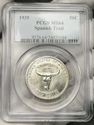 1935 Spanish Trail 50C Classic Commemorative Half Dollar PCGS MS64 Silver Coin - Image 1 of 4